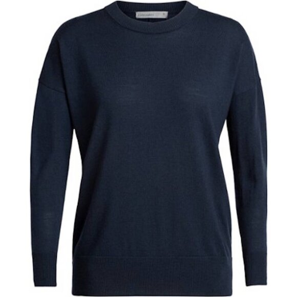 Icebreaker Sweaters - Icebreaker - Shearer Mid-Weight Merino Wool Crew Neck Sweatshirt, , Navy XS